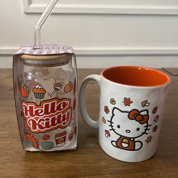 Hello Kitty fall mug and glass cup set of 2 - Picture 4 of 6